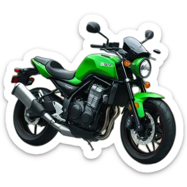 Frog in a kawasaki z650rs sticker