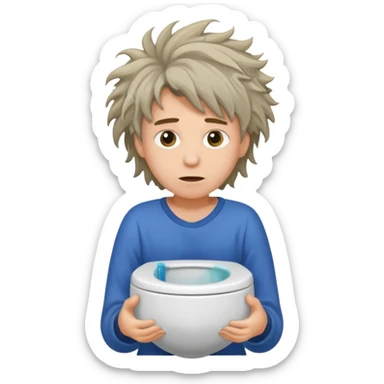 making shit at the bathroom sticker