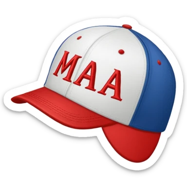 Hat with MAGA sticker