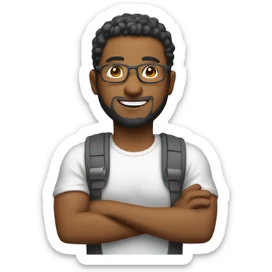 a backend engineer who loves yoga sticker