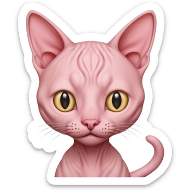 Skinless cat sticker