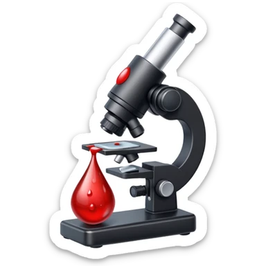 olhando sangue no microscopio sticker