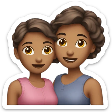couple deux filles sticker
