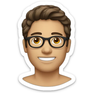 ado brune lunette choquée sticker