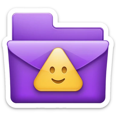 purple download folder sticker