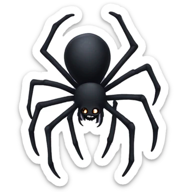 Goth spider, aesthetic sticker