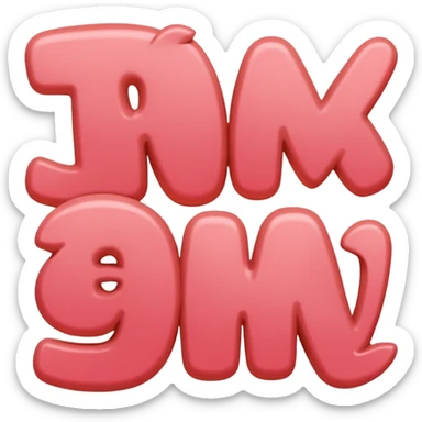 the words thank you in coral pink sticker