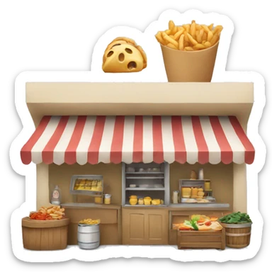 Greek street food shop sticker