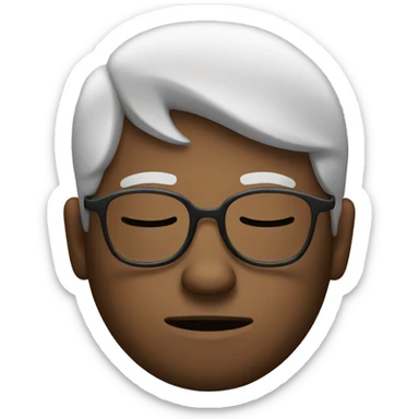 Man with glasses sleeping  sticker