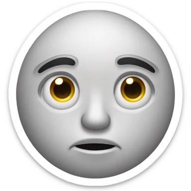 Side-eye emoji face sticker