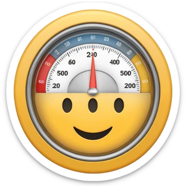 depth meter gauge emoji style, no numbers, minimal design sticker