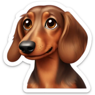 rough hair dachshund sticker