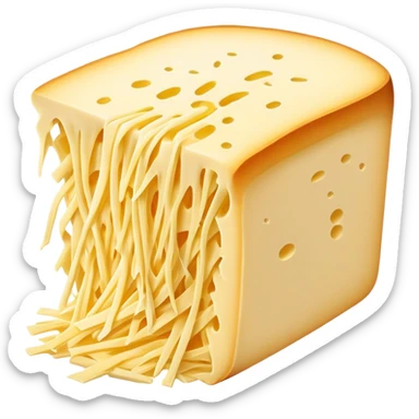 shredded white cheese sticker
