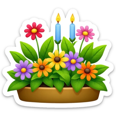 birthday garden sticker