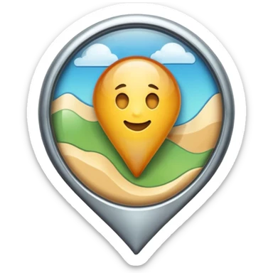 Maps pin normal transparent sticker