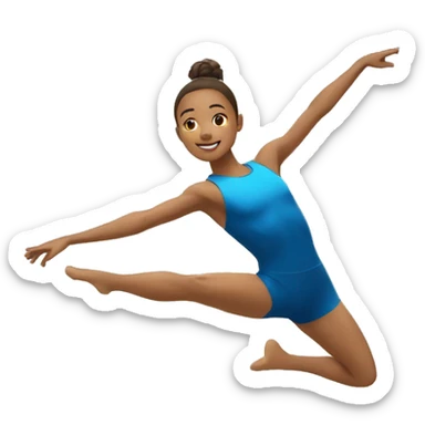 Une gymnastique saut écart  sticker