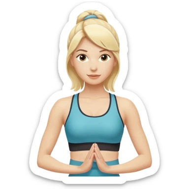realistic blonde scandi pilates princess sticker