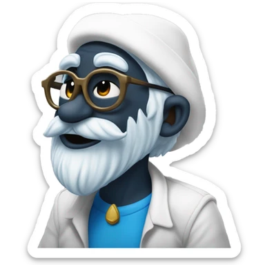 Papa smurf   A as anarchy sticker