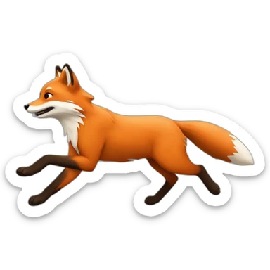 fox running sticker