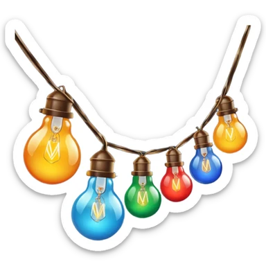 Foco de luces navideñas sticker