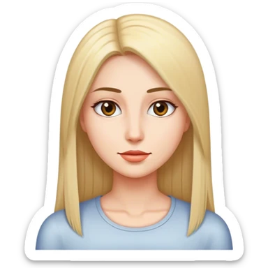 Mujer con pelo lacio  sticker