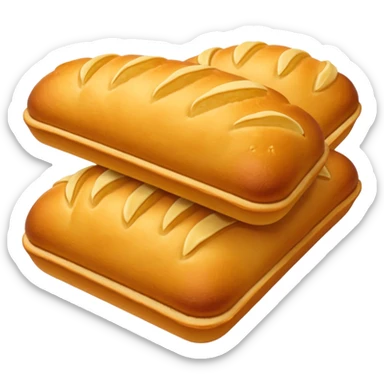 madeleine snack. except under layer bread. sticker