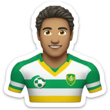 Football kabyle jaune et vert sticker