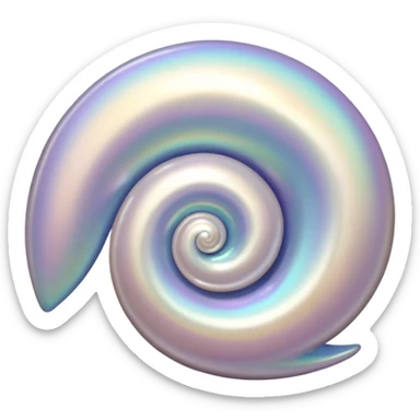 Shell with pearl sticker