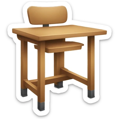 School desk from the front sticker