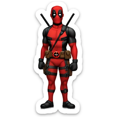 Deadpool in briefs sticker