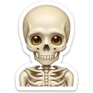 Shy Skeleton sticker