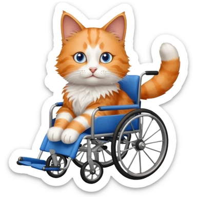 cat wheelchair sticker