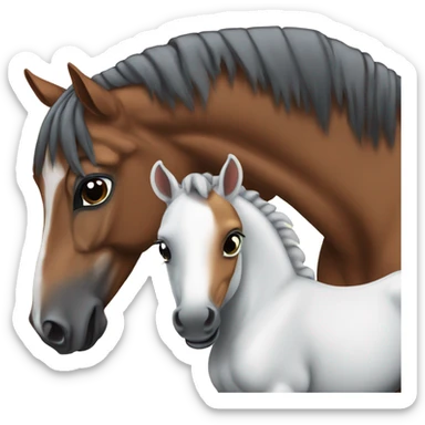 Arabian horse with foal sticker