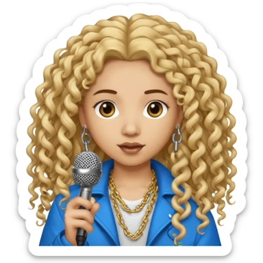 ice spice with microphone sticker