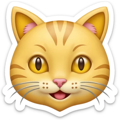 combine 😘, 😺, yellow face sticker