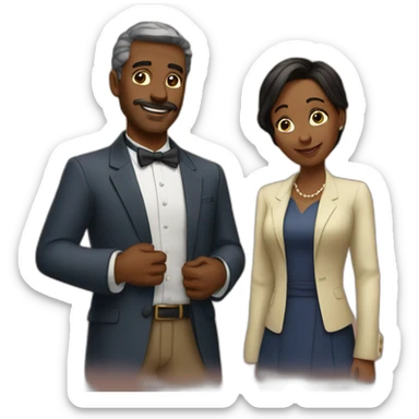 couple like sr and lady smith sticker