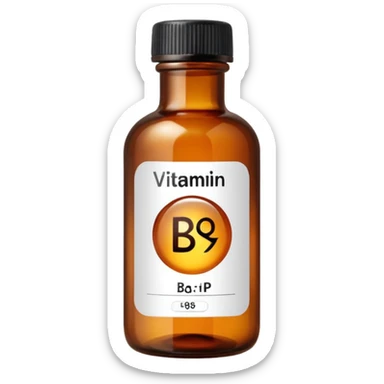 Vitamin b9 in a bottle sticker