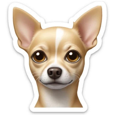 Chihuahua beige with a white spot on the forehead sticker