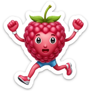 A raspberry does exercise sticker
