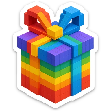Rainbow gift sticker