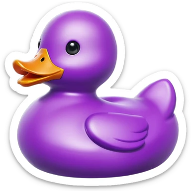 Purple rubber duck  sticker