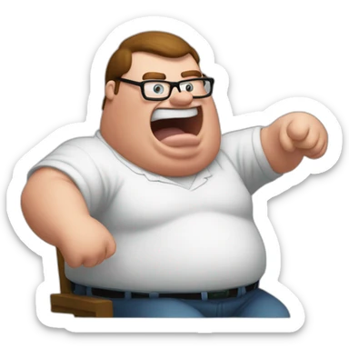 Peter griffin hitting the griddy sticker