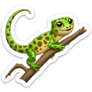 gecko leopard sticker