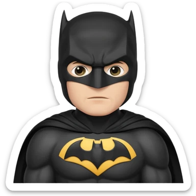 caucasian batman standing sticker