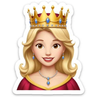 beauty and the beast queen in crown sticker