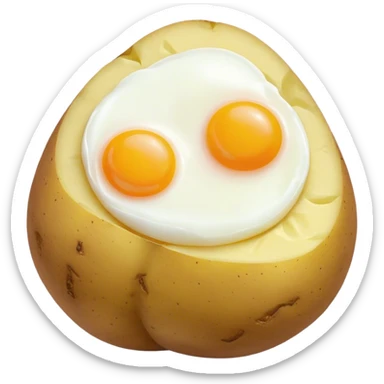 a potato egg sticker