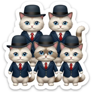 Ragdoll cat mafia gang  sticker