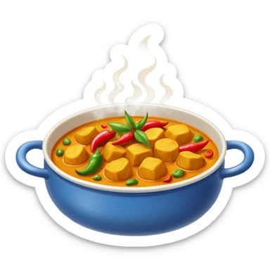 Hot spicy vegan curry dish sticker