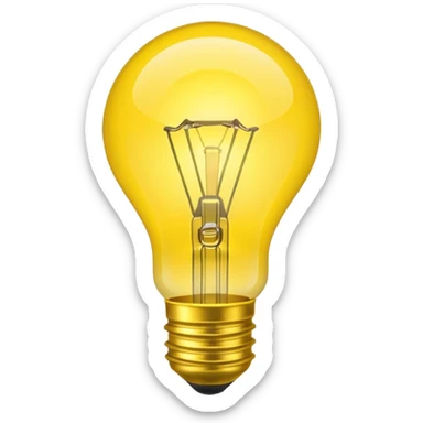glowing lightbulb representing an idea sticker