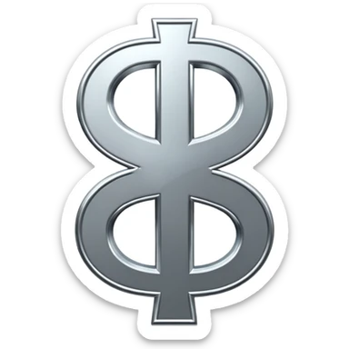 $ dollar metal symbol sticker